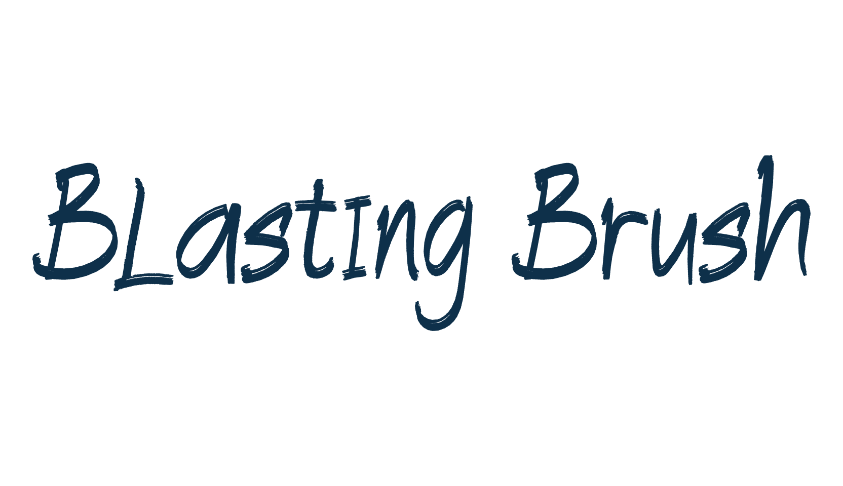 Blasting Brush, script handwritten fancy decorative calligraphy font preview