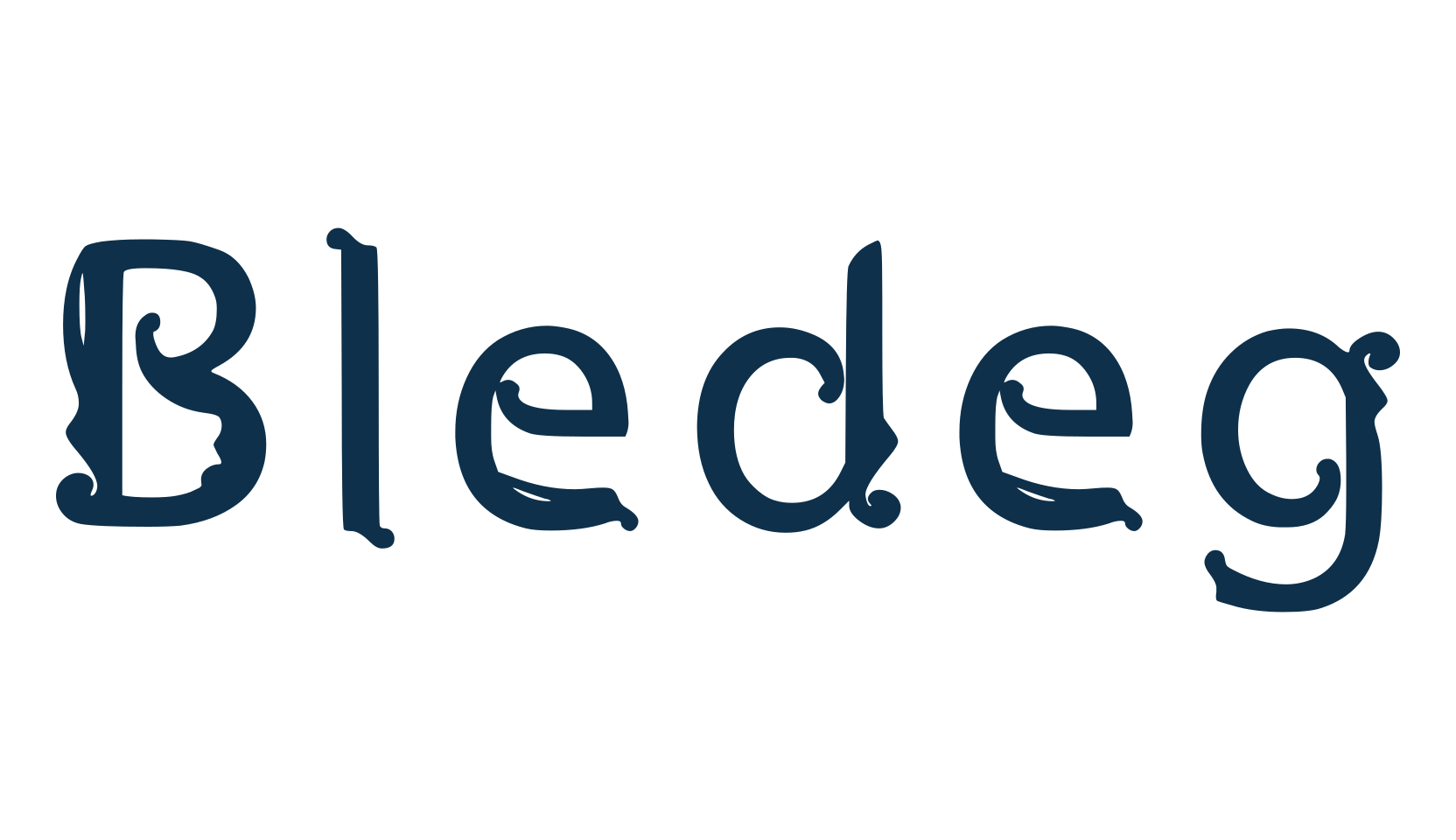 Bledeg, fancy various foreign look font preview
