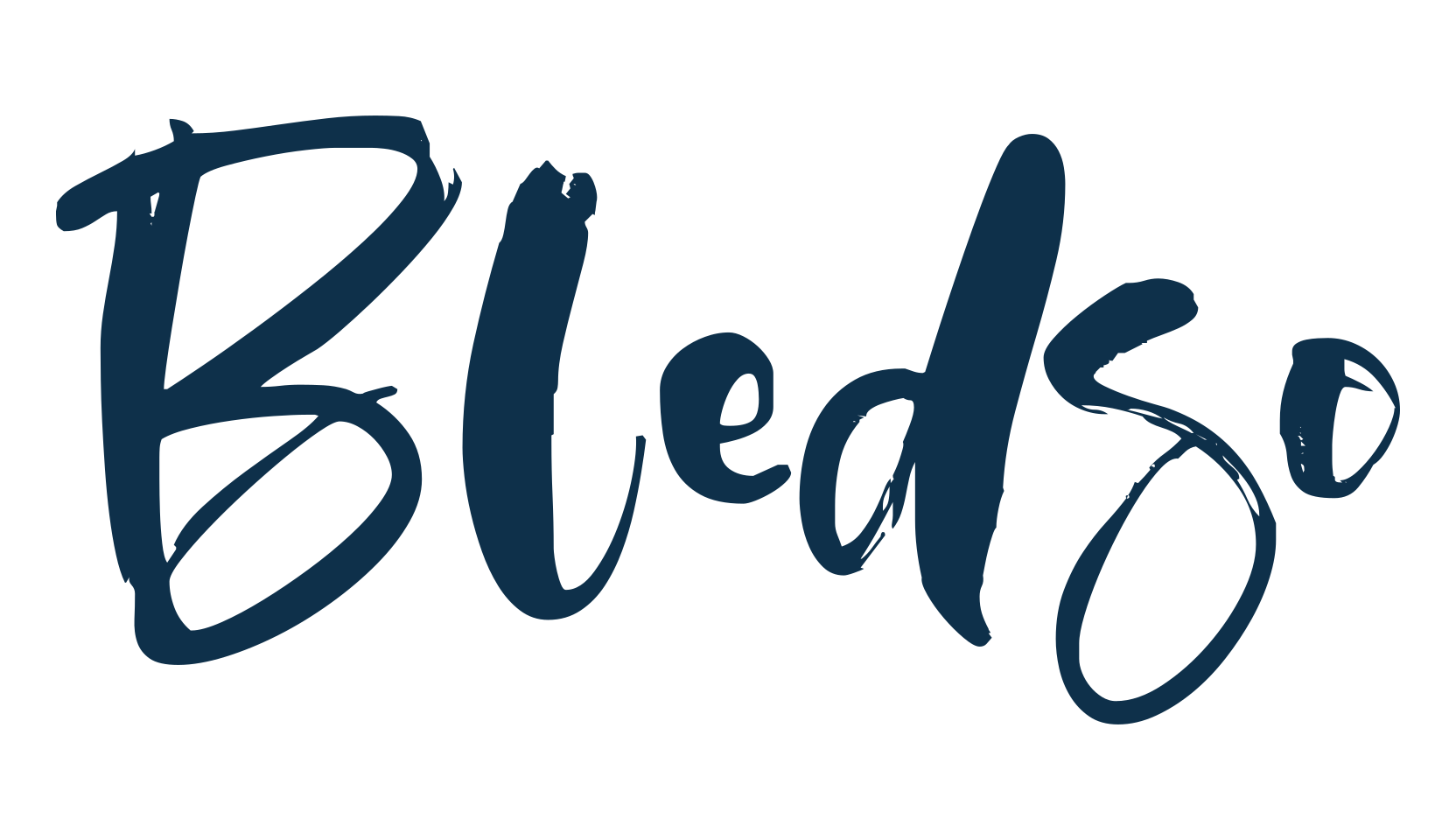Bledso, script brush fancy decorative calligraphy font preview