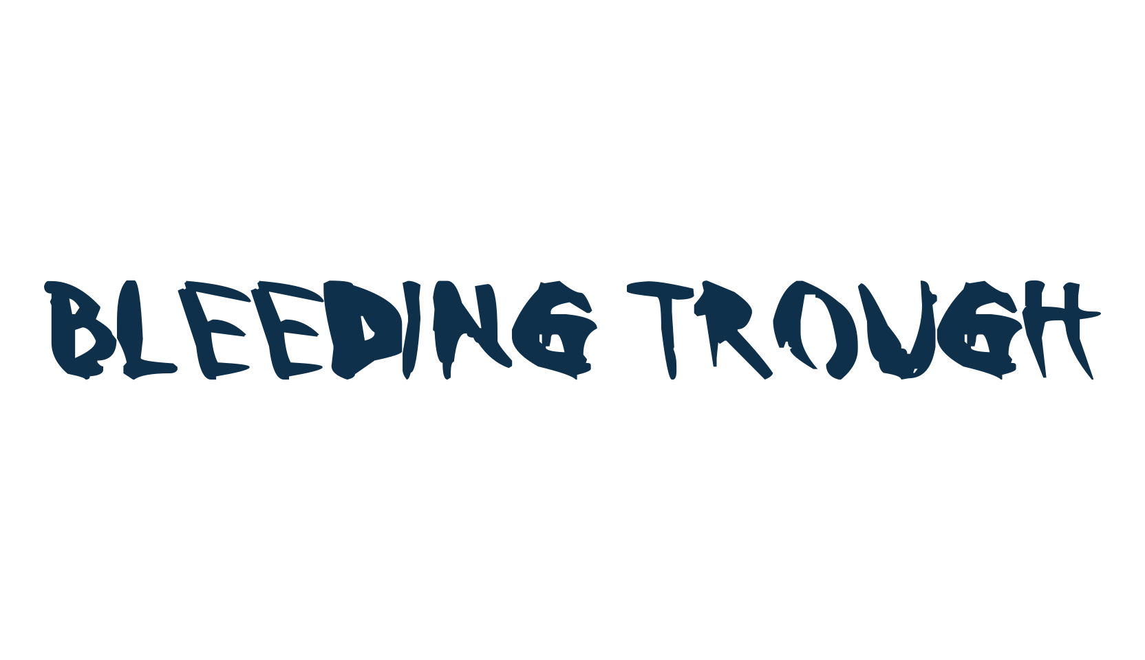 Bleeding Trough, script trash fancy decorative calligraphy font preview