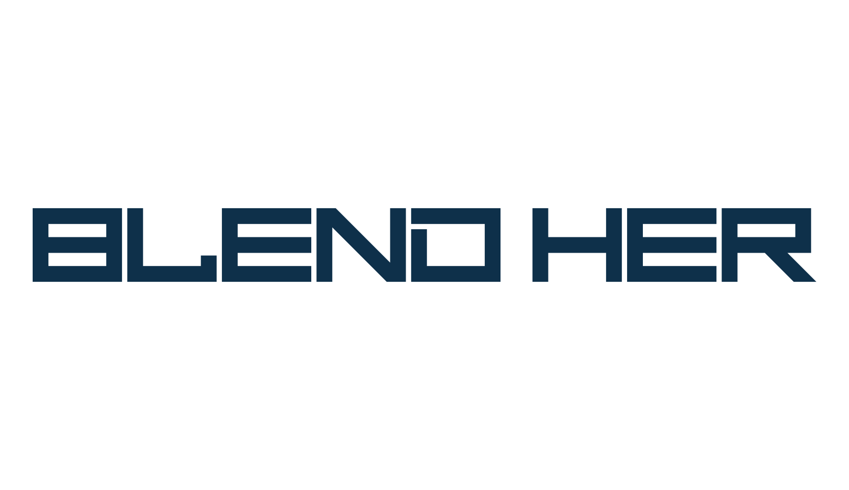Blend Her, techno square sci-fi font preview