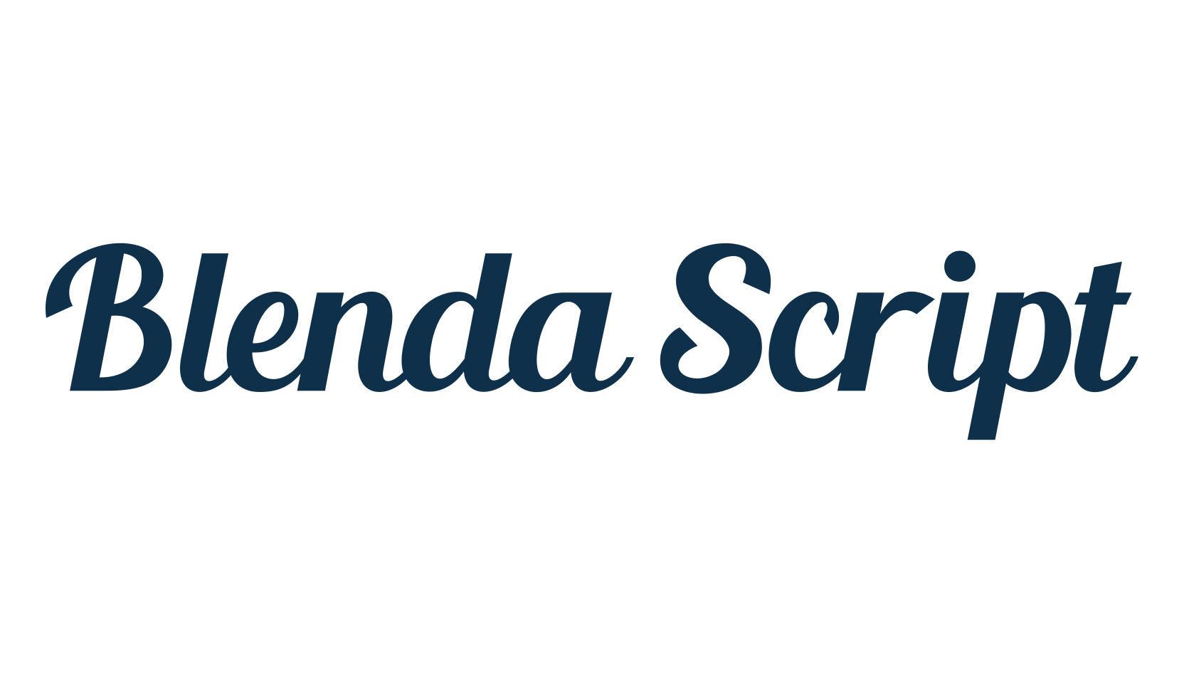 Blenda Script, fancy various decorative script calligraphy font preview