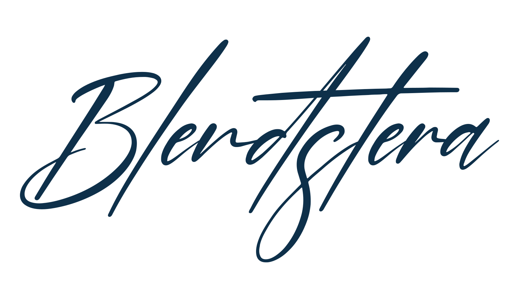 Blendstera, script handwritten fancy decorative calligraphy font preview
