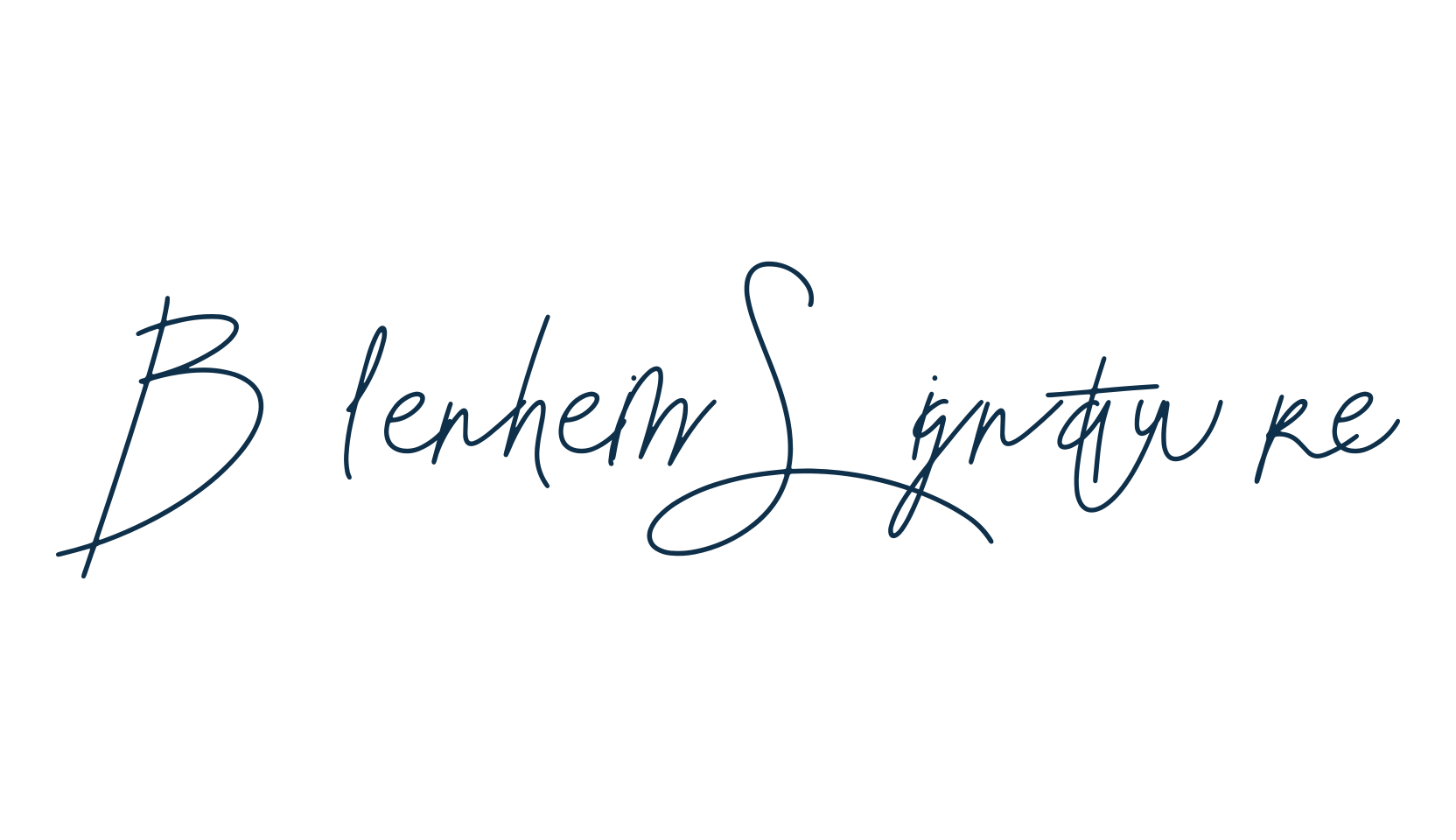 Blenheim Signature, script handwritten fancy decorative calligraphy font preview