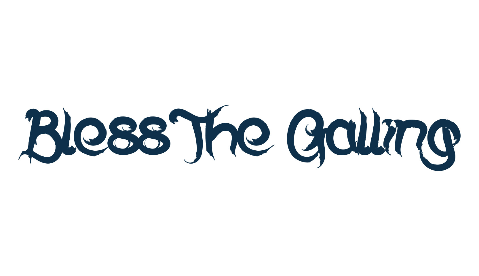 Bless The Galling, display market font preview