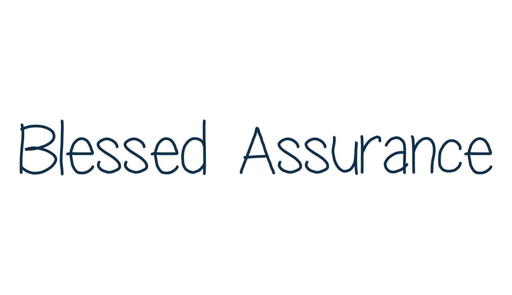 Blessed Assurance, handwriting font preview