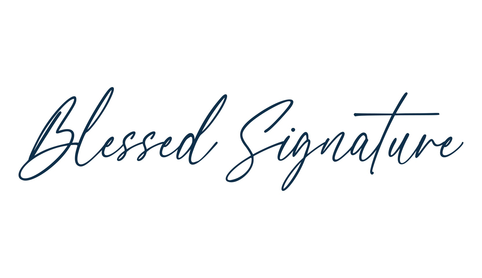 Blessed Signature, handwriting font preview