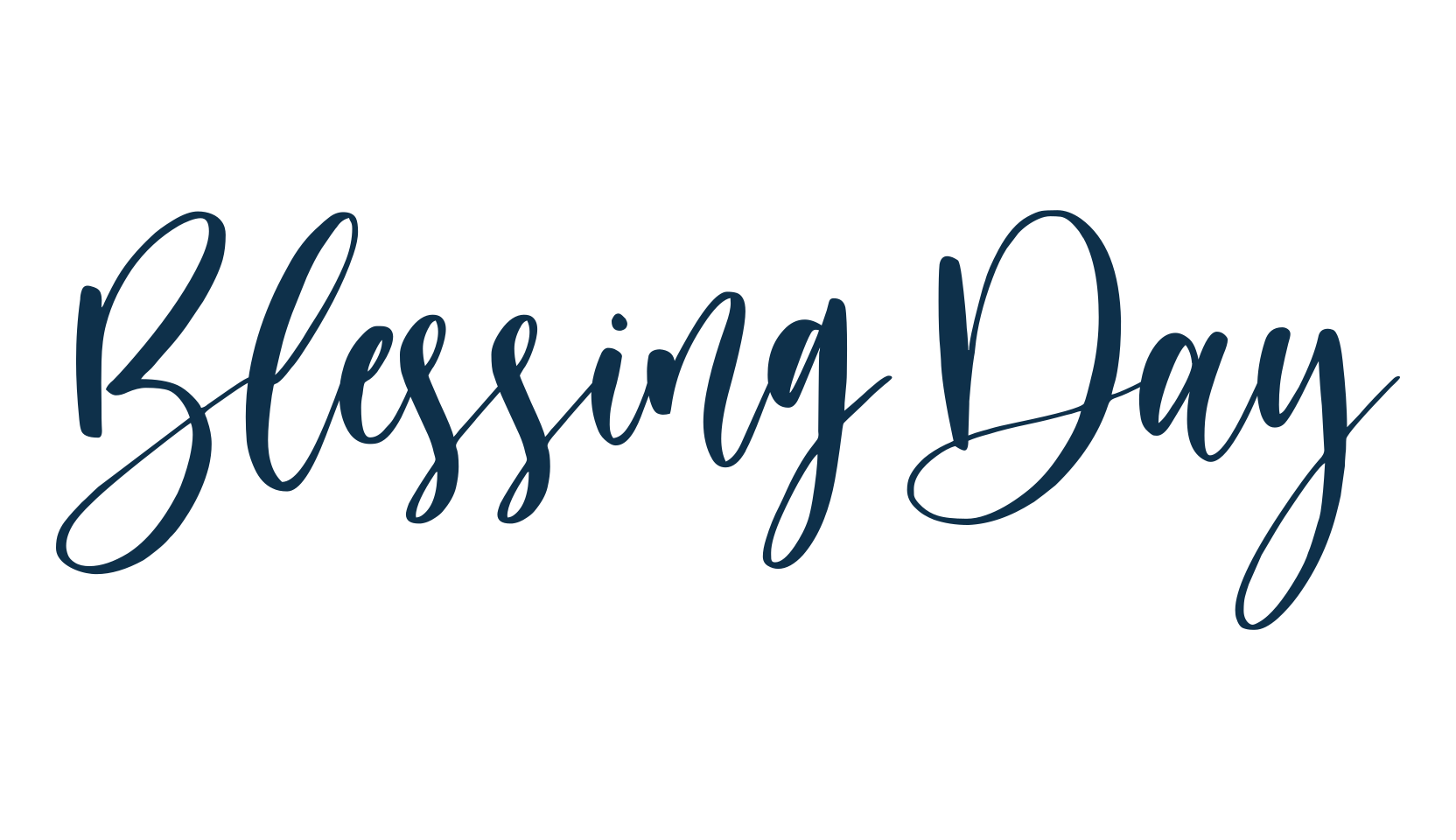 Blessing Day, calligraphy font preview