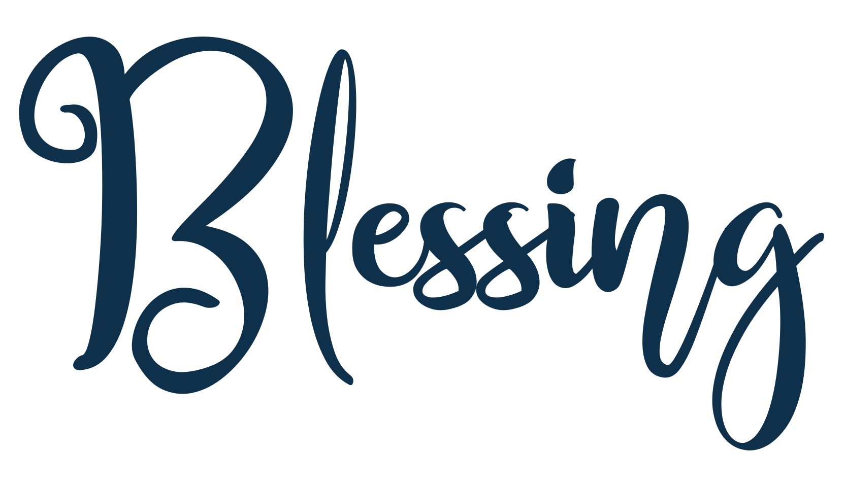Blessing (blessing), calligraphy font preview
