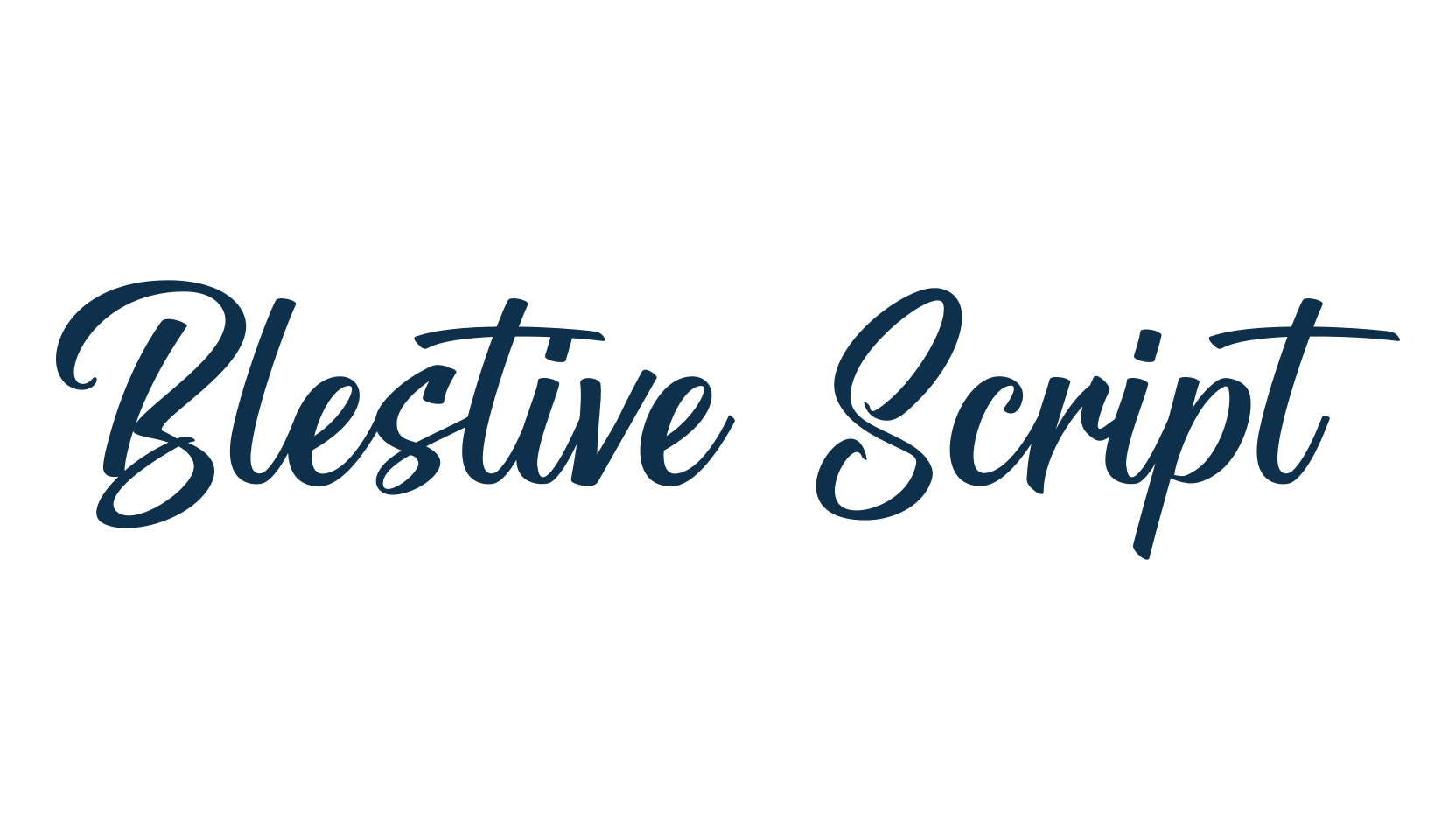 Blestive Script, calligraphy font preview