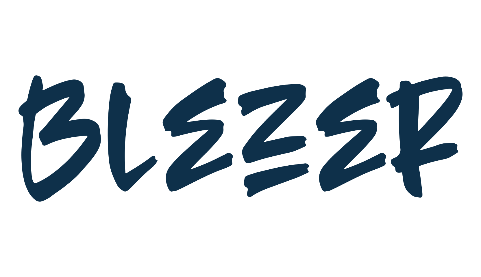 Blezer, brush font preview