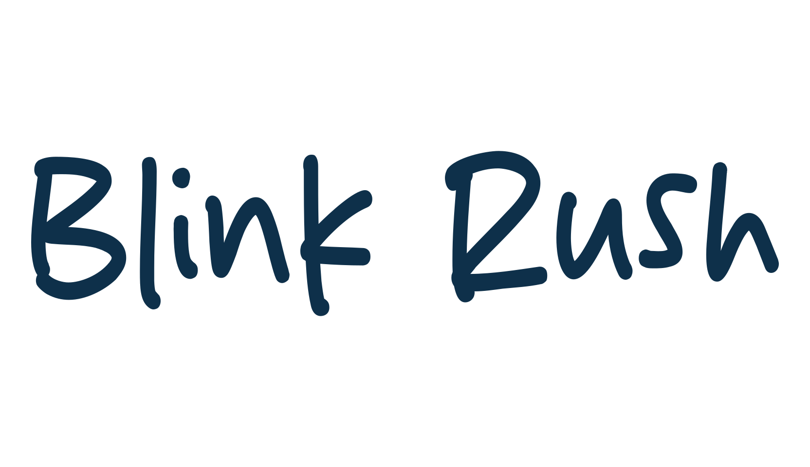 Blink Rush, handwriting font preview