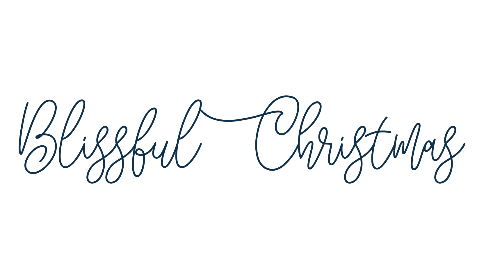 Blissful Christmas, script handwritten fancy decorative calligraphy font preview