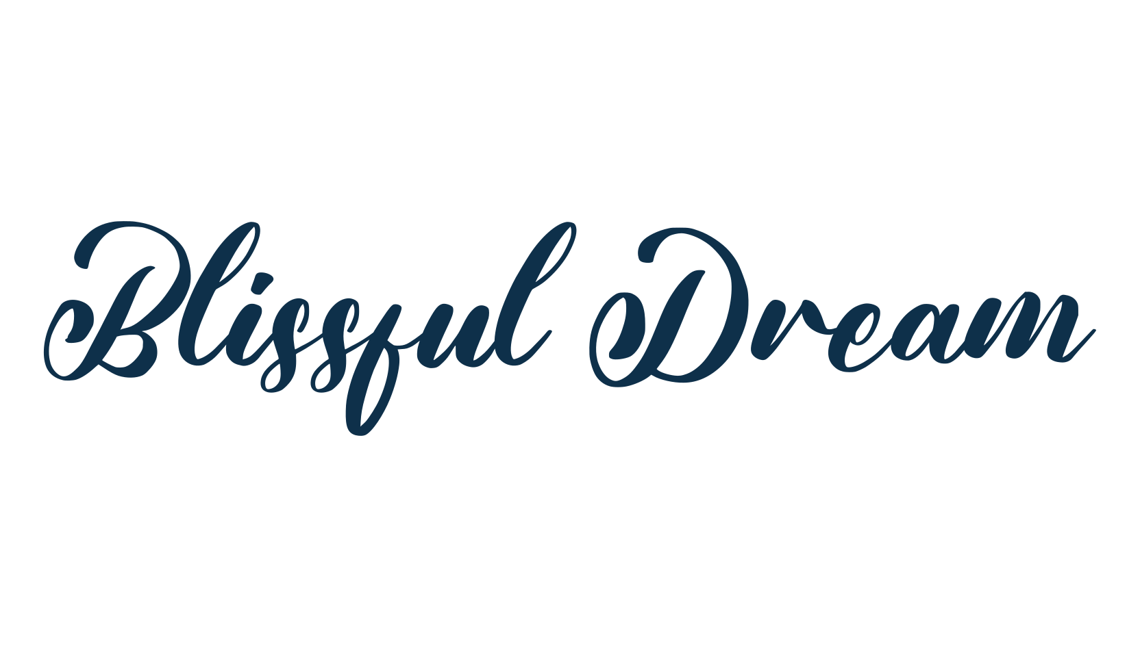 Blissful Dream, calligraphy font preview
