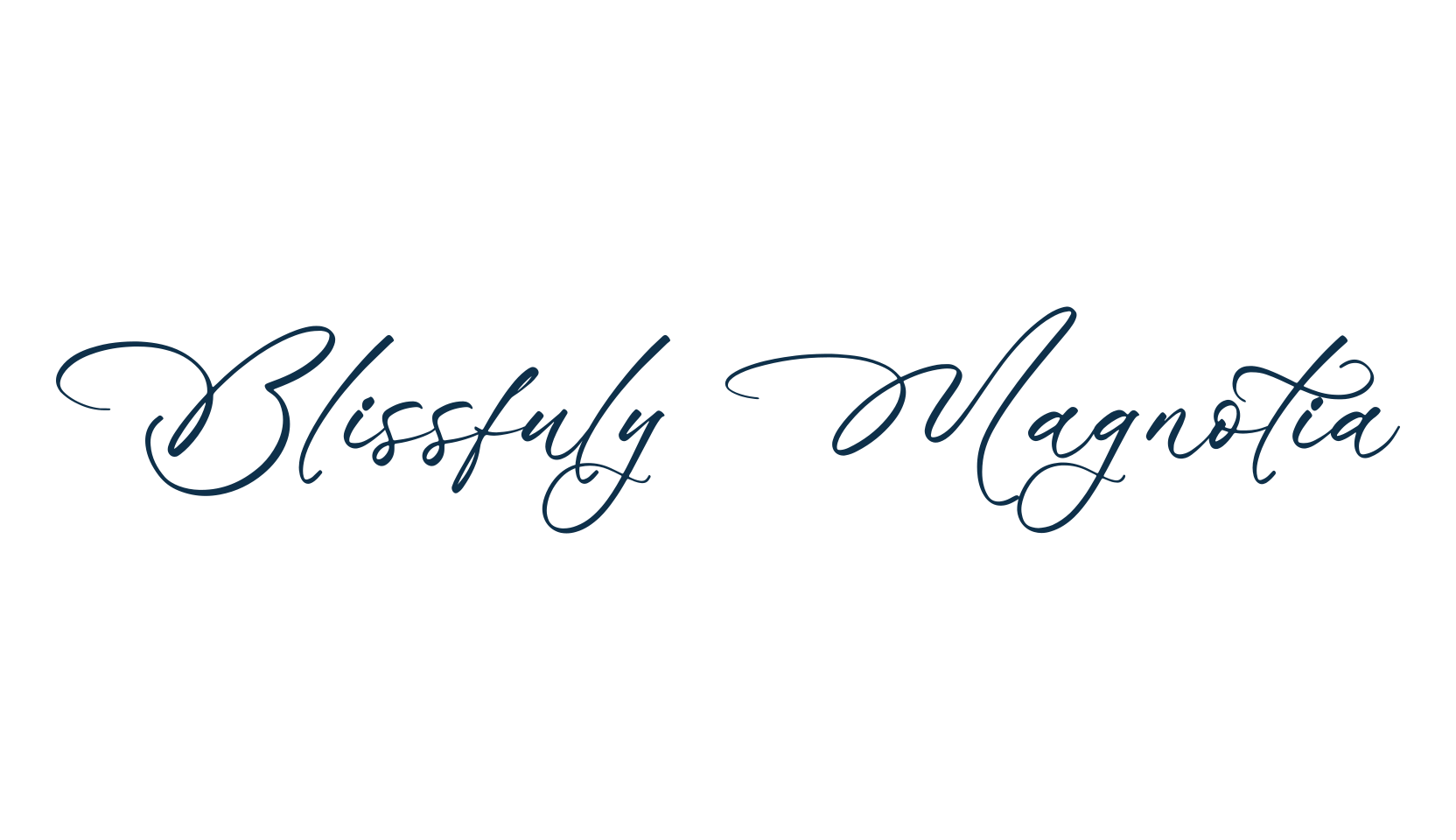 Blissfuly Magnotia, script handwritten fancy decorative calligraphy font preview