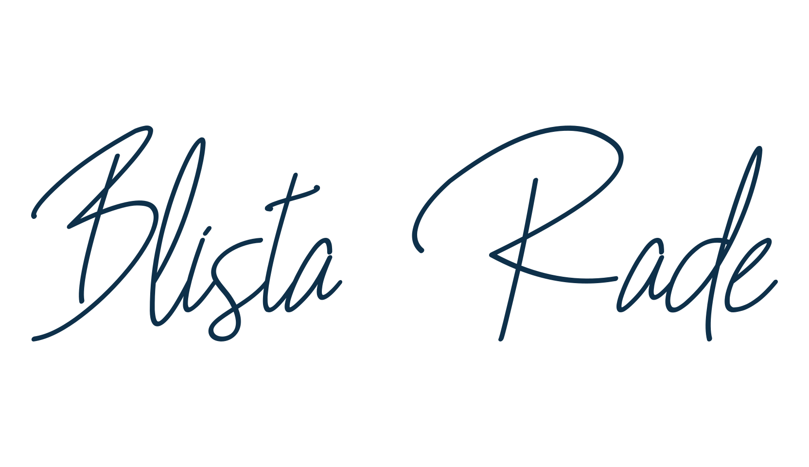Blista Rade, handwriting font preview