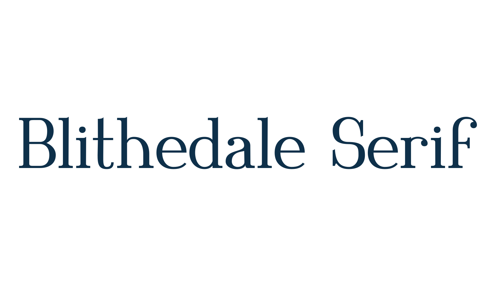 Blithedale Serif, basic serif font preview