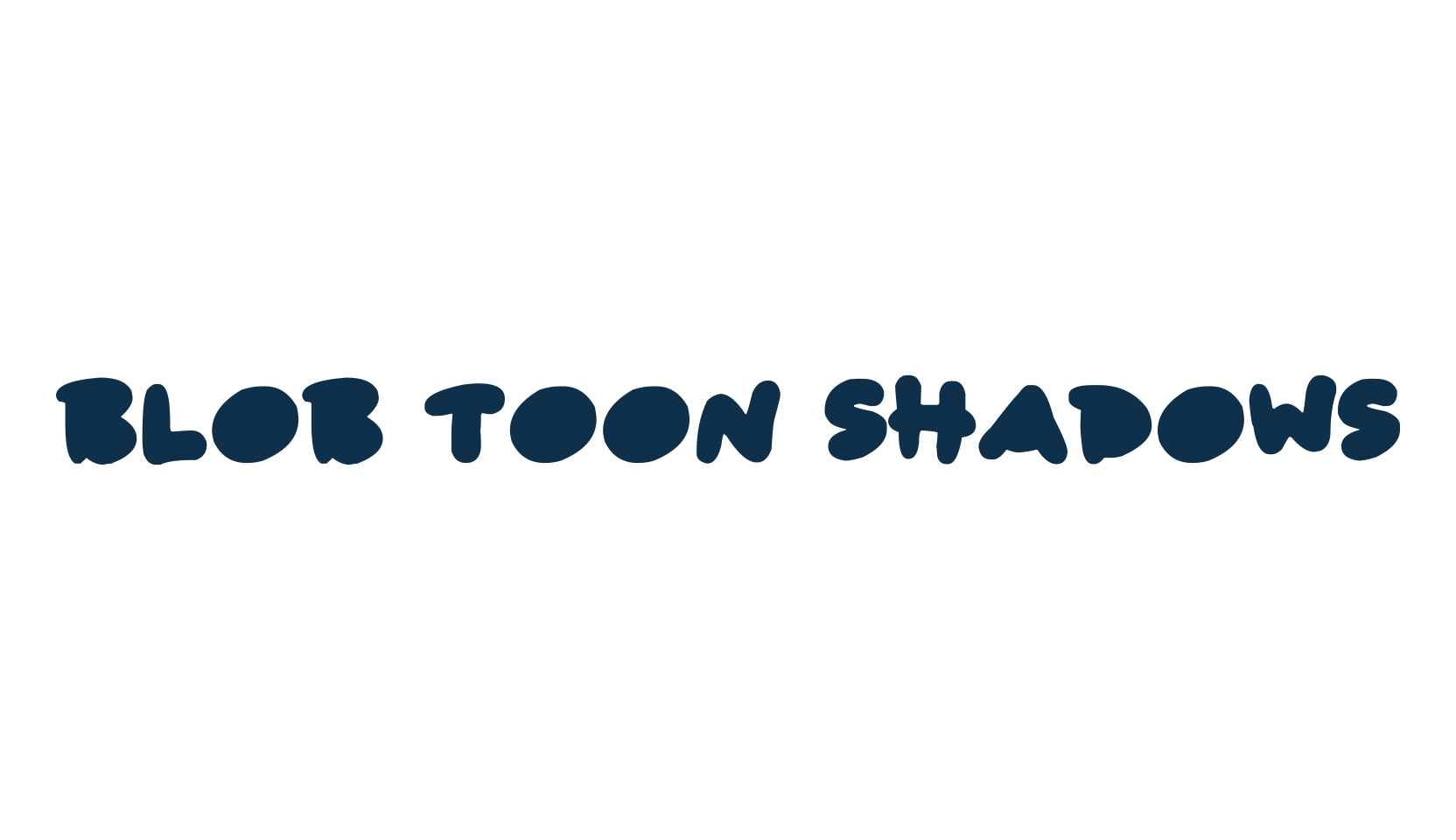 Blob Toon Shadows, fancy cartoon decorative font preview