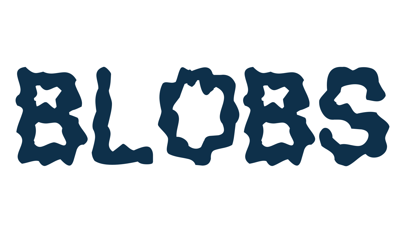 Blobs, holiday halloween fancy decorative horror font preview
