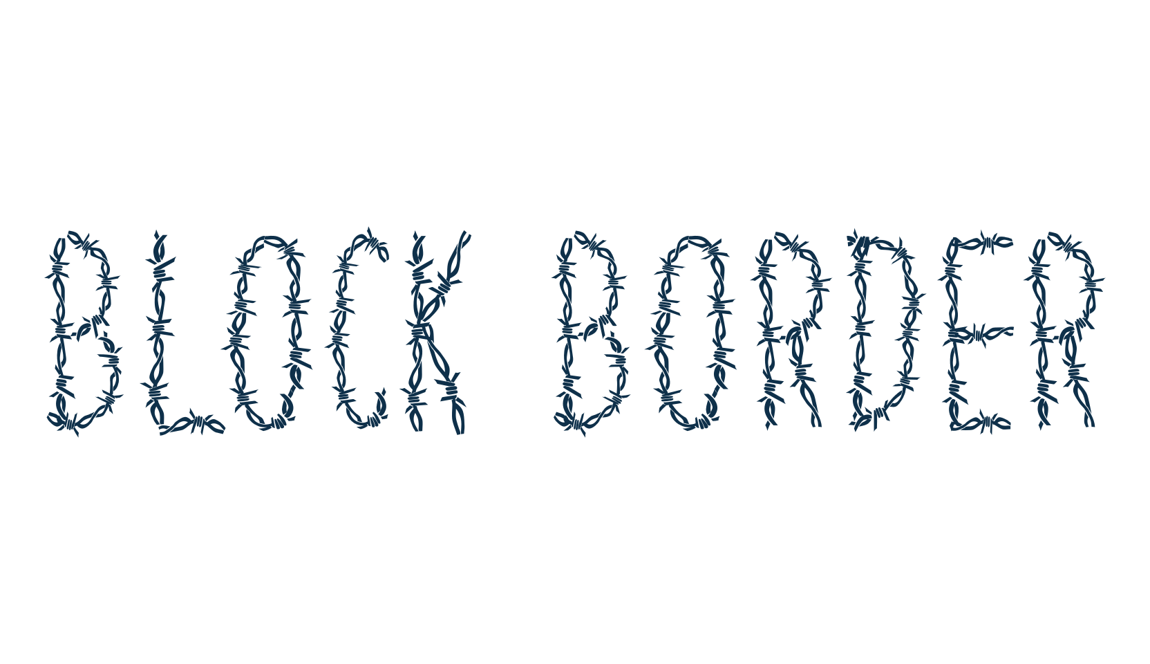 Block Border, fancy decorative font preview