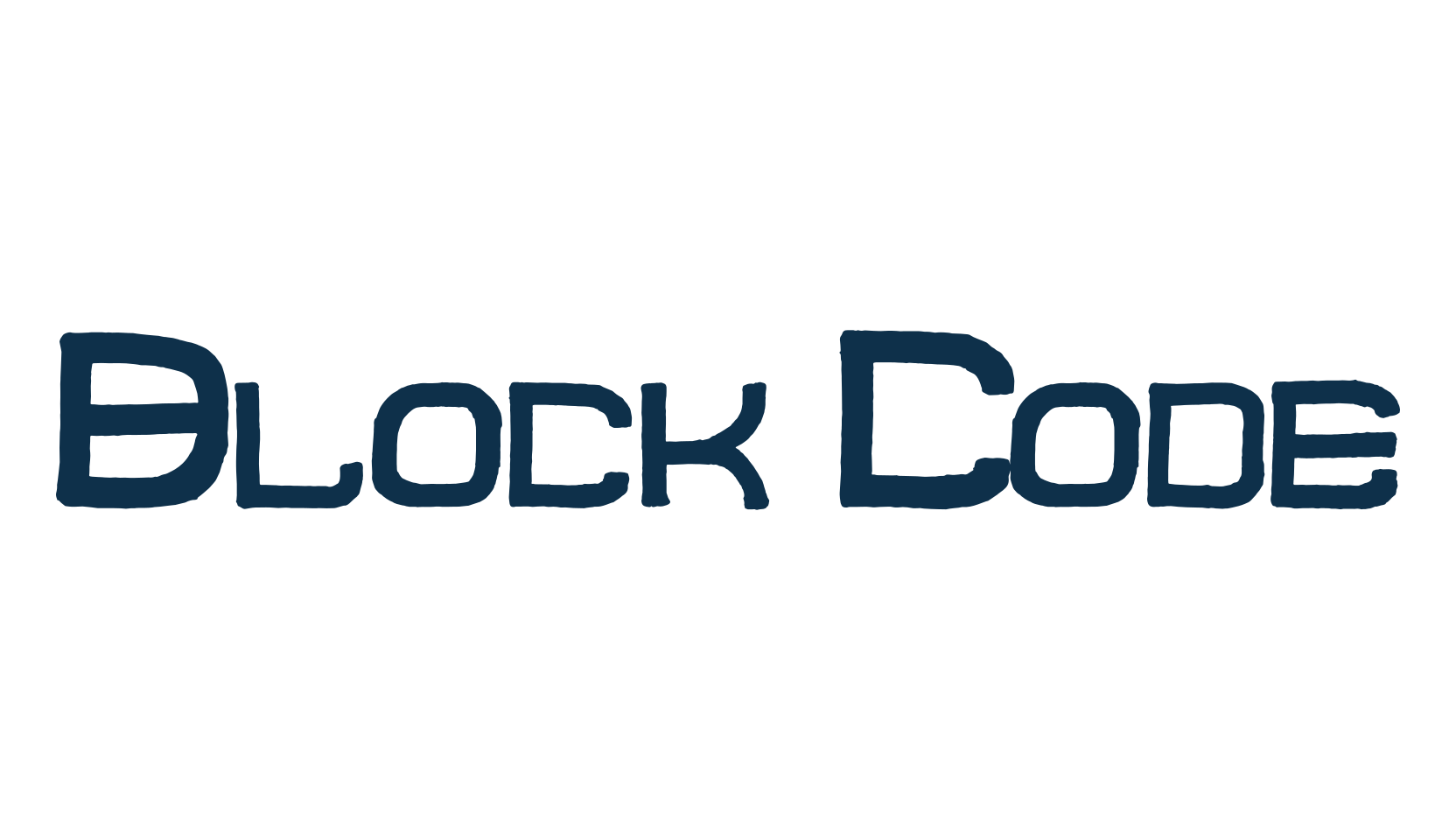 Block Code, eroded font preview