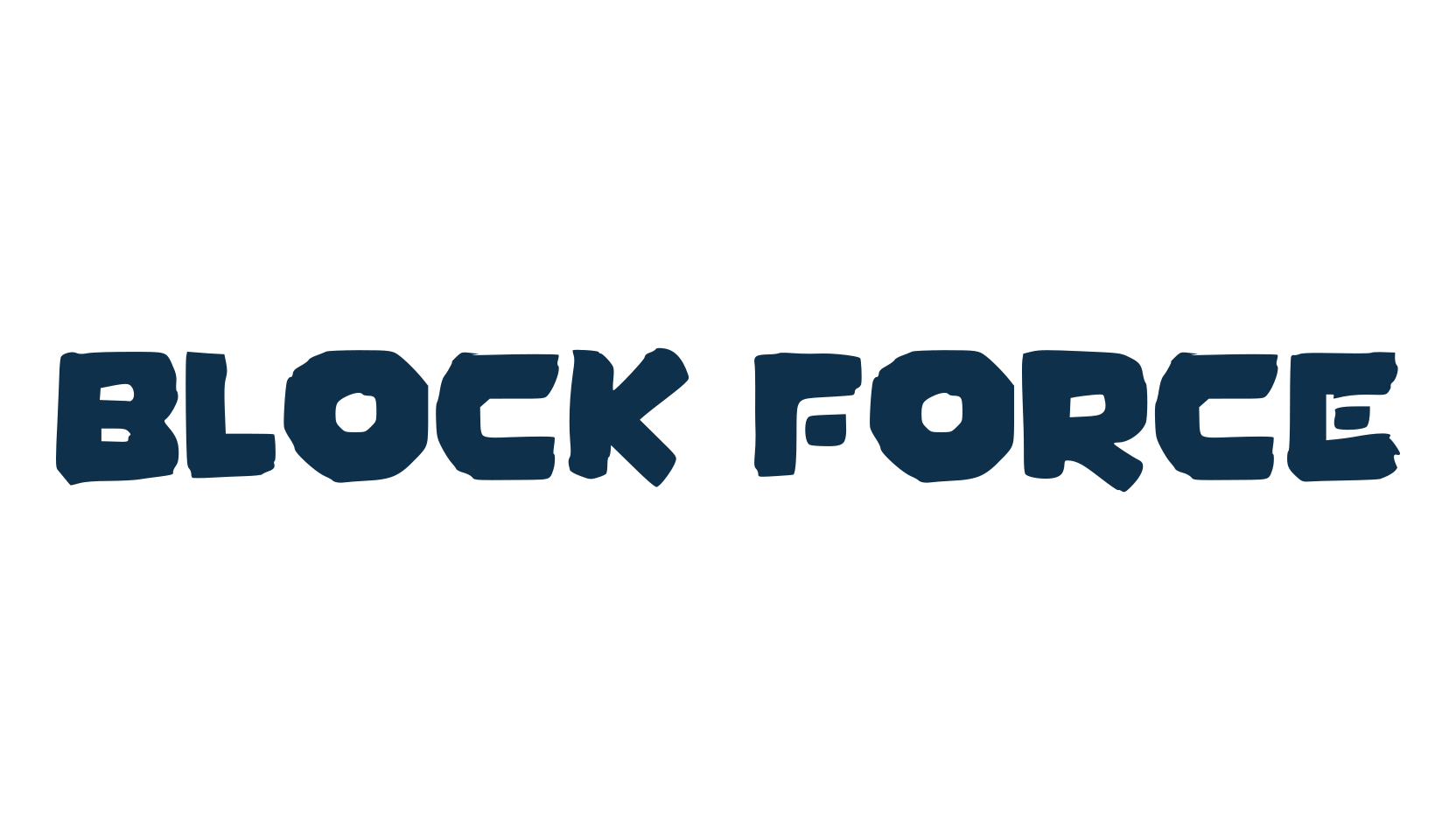 Block Force, fancy eroded decorative font preview