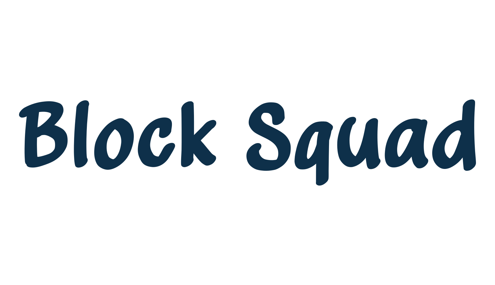 Block Squad, handwriting font preview
