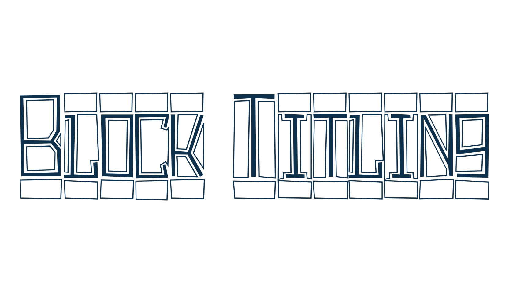 Block Titling, decorative font preview