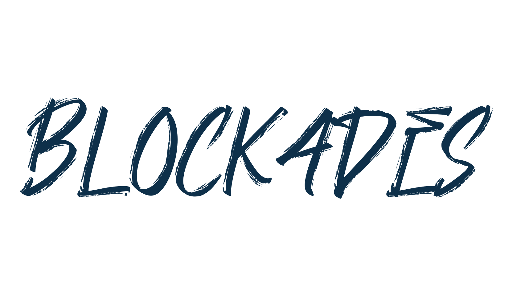 Blockades, brush font preview
