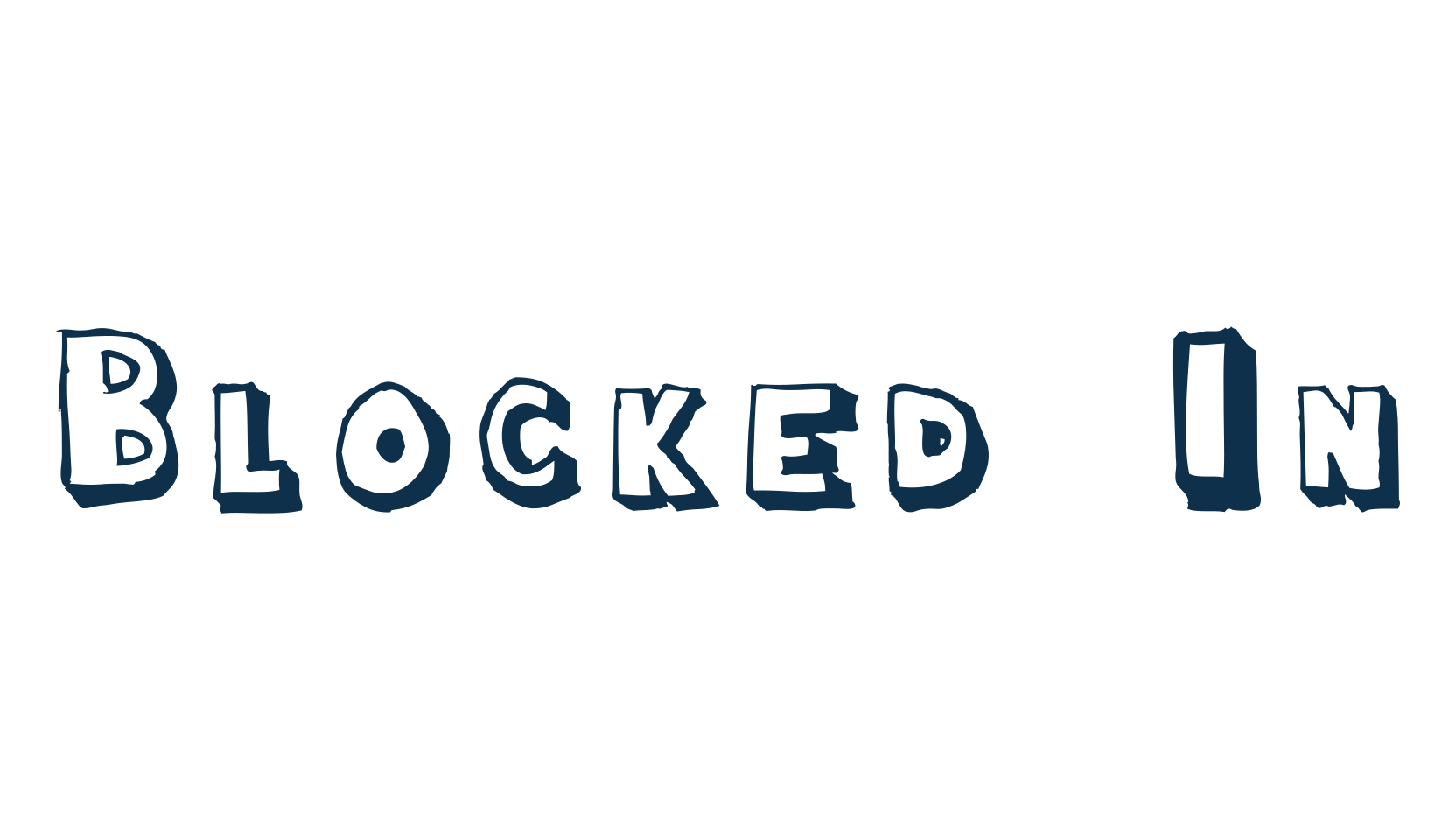 Blocked In, fancy eroded decorative font preview