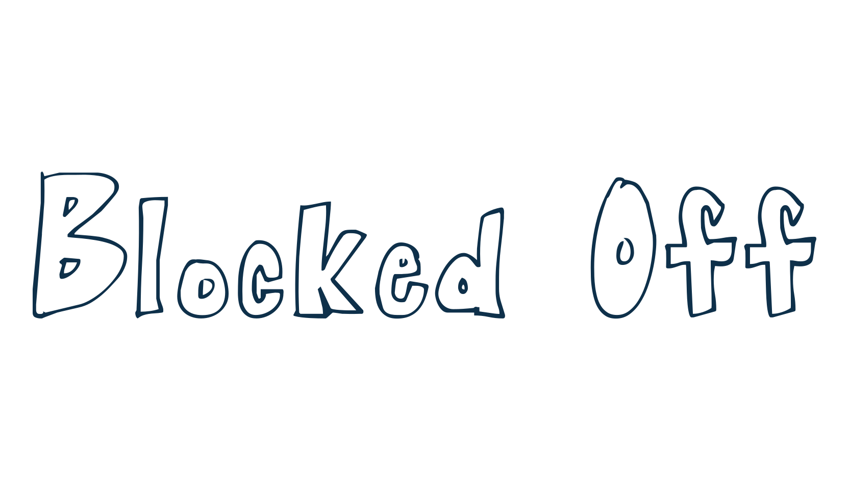 Blocked Off, fancy cartoon decorative font preview