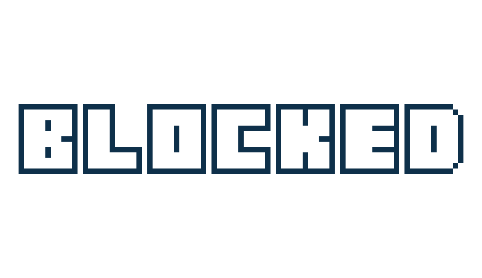 Blocked (blocked), techno square sci-fi font preview