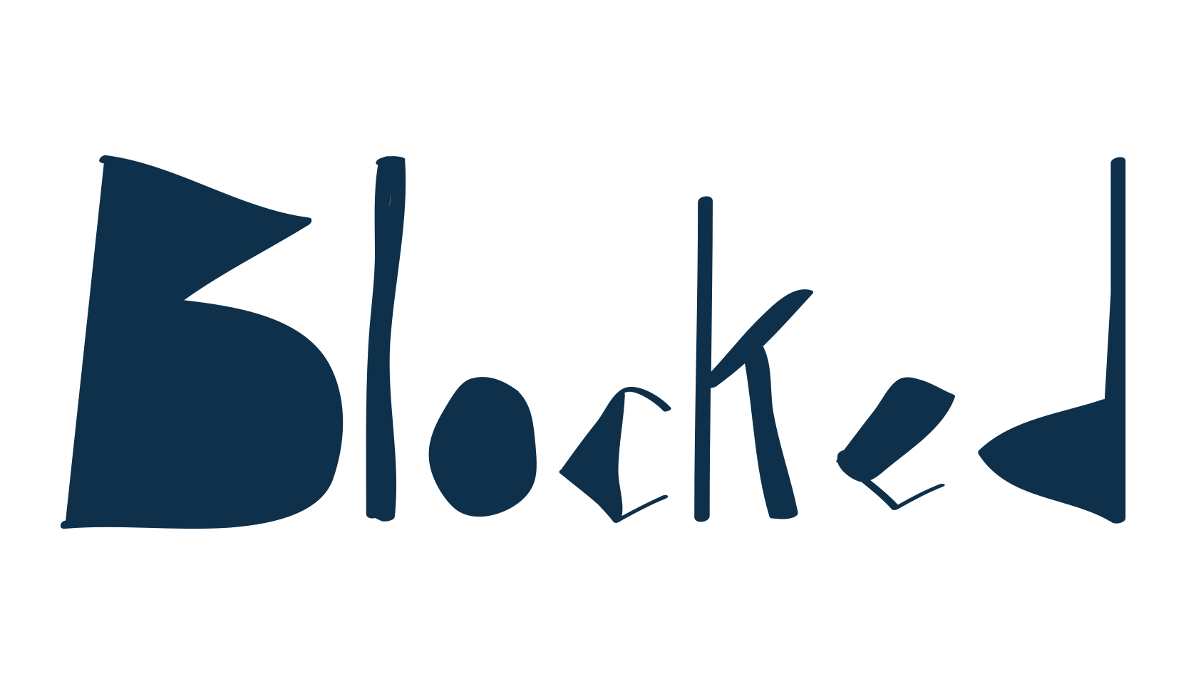 Blocked, various font preview