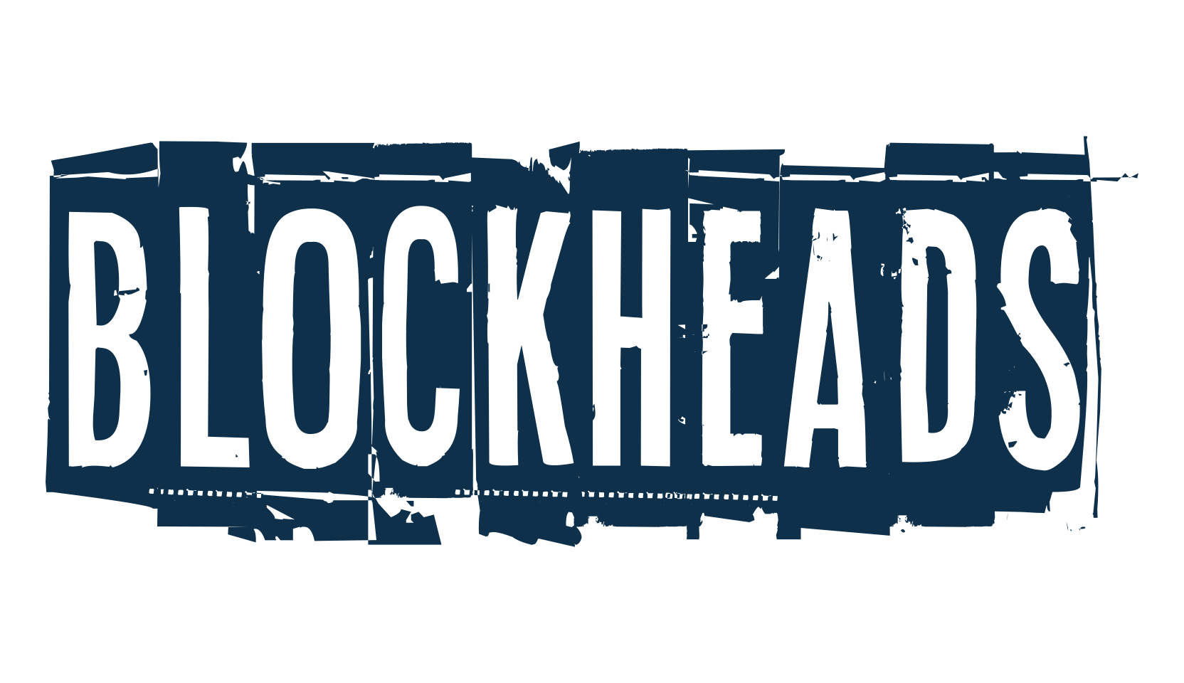 Blockheads, fancy distorted decorative font preview