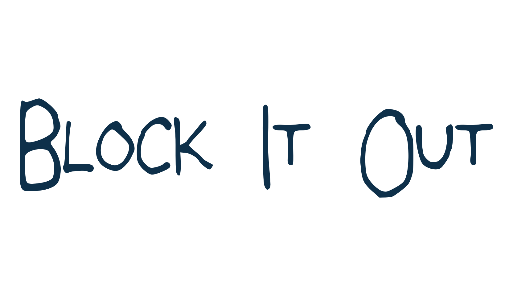 Block It Out, handwriting font preview