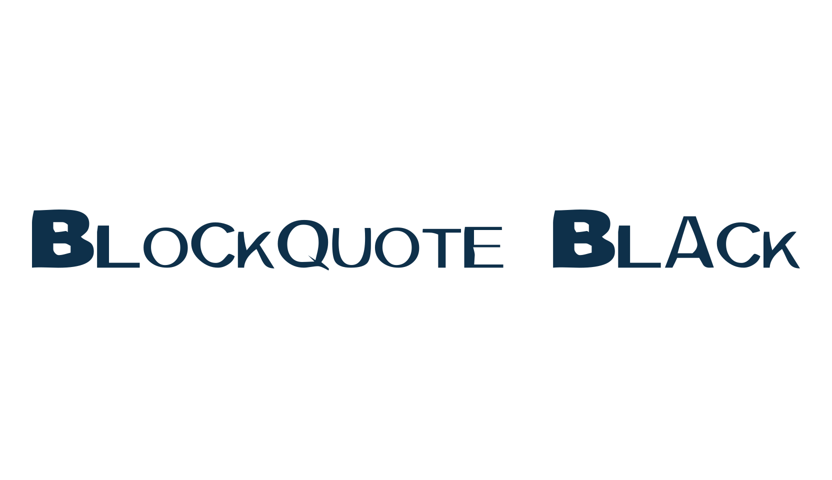 Blockquote Black, eroded font preview