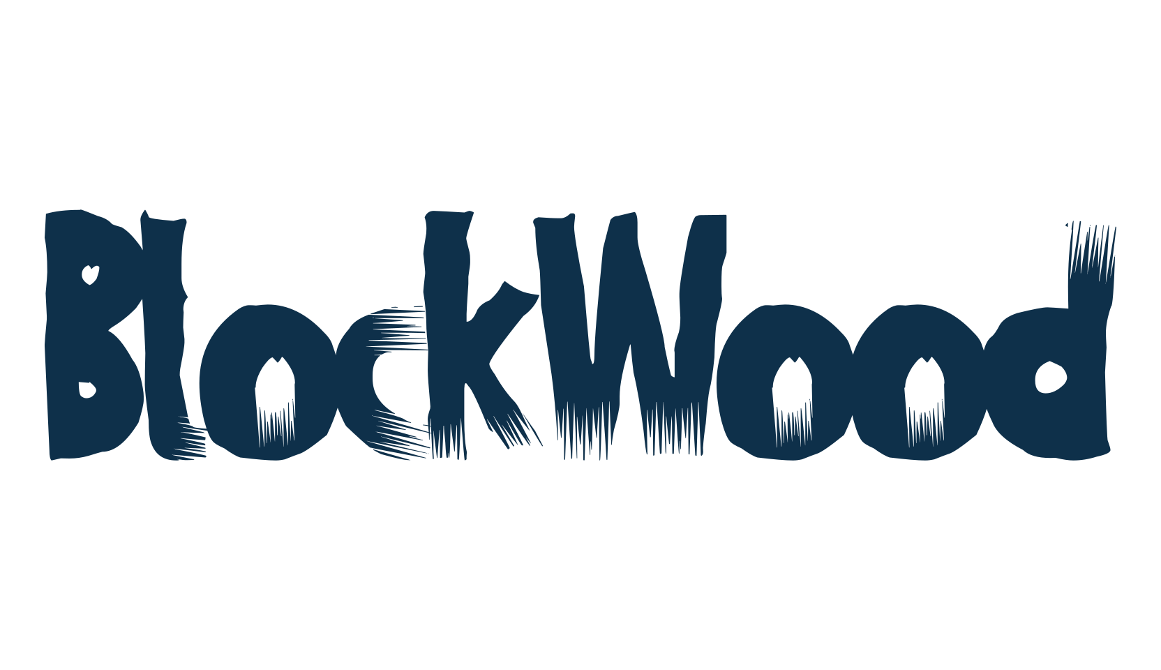 BlockWood, halloween font preview