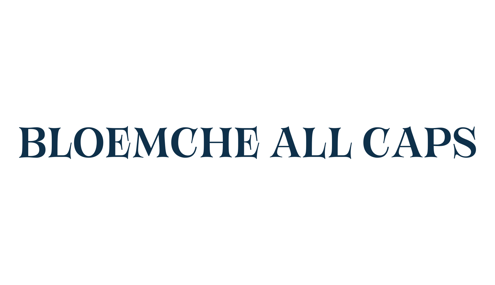 Bloemche All Caps, serif font preview