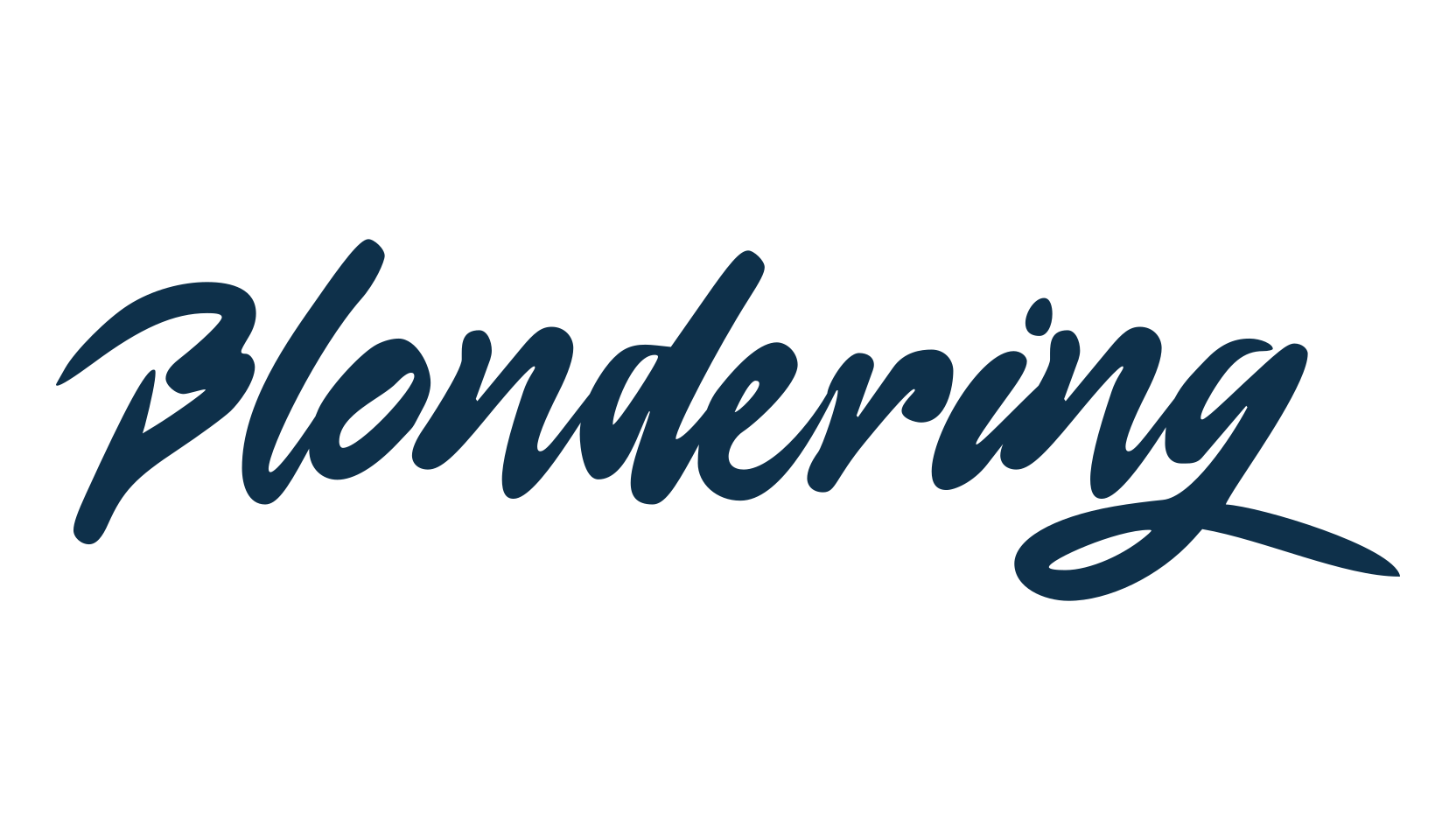 Blondering, brush font preview