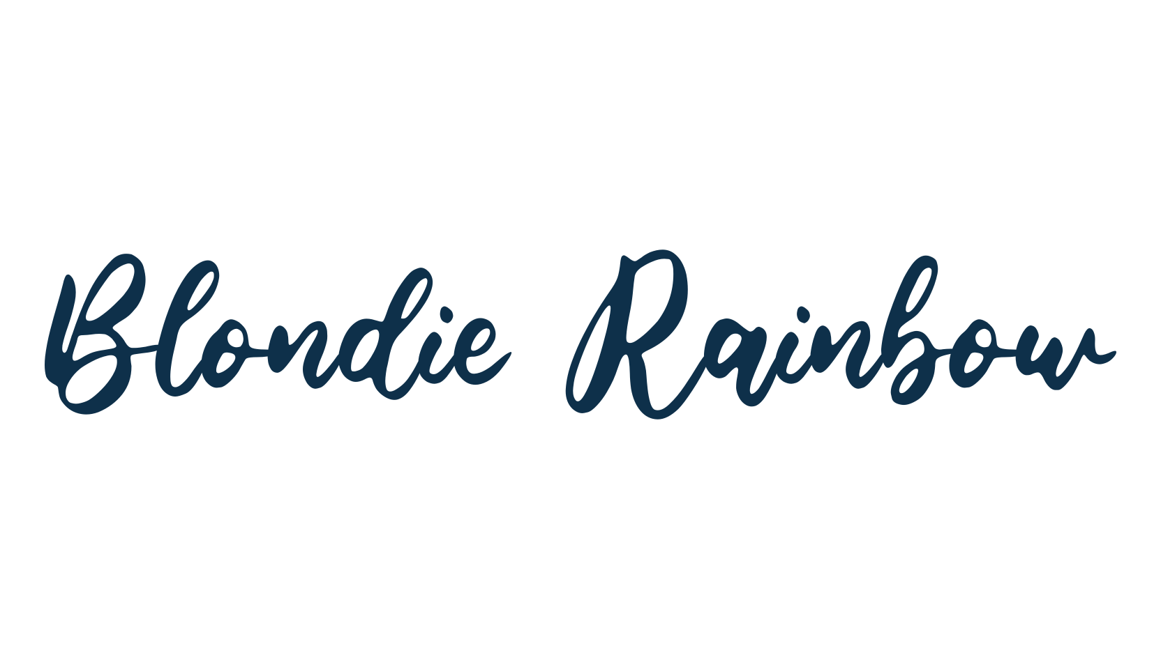 Blondie Rainbow, script handwritten fancy decorative calligraphy font preview