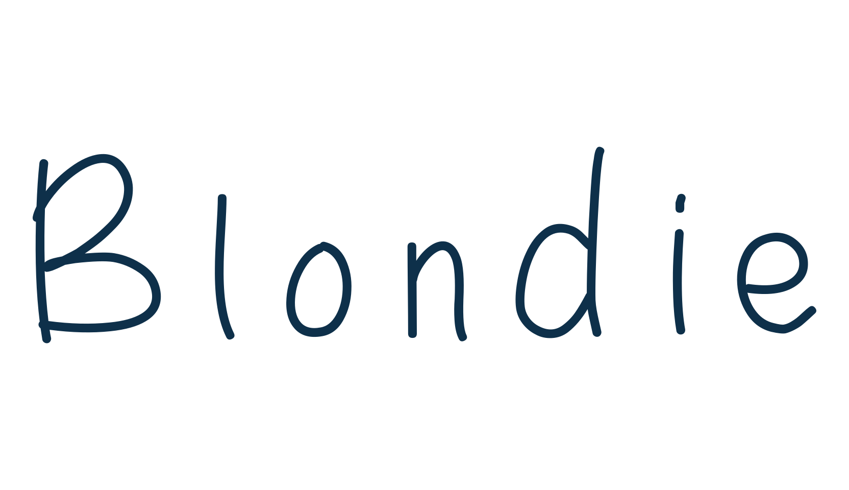 Blondie (blondie2), handwriting font preview
