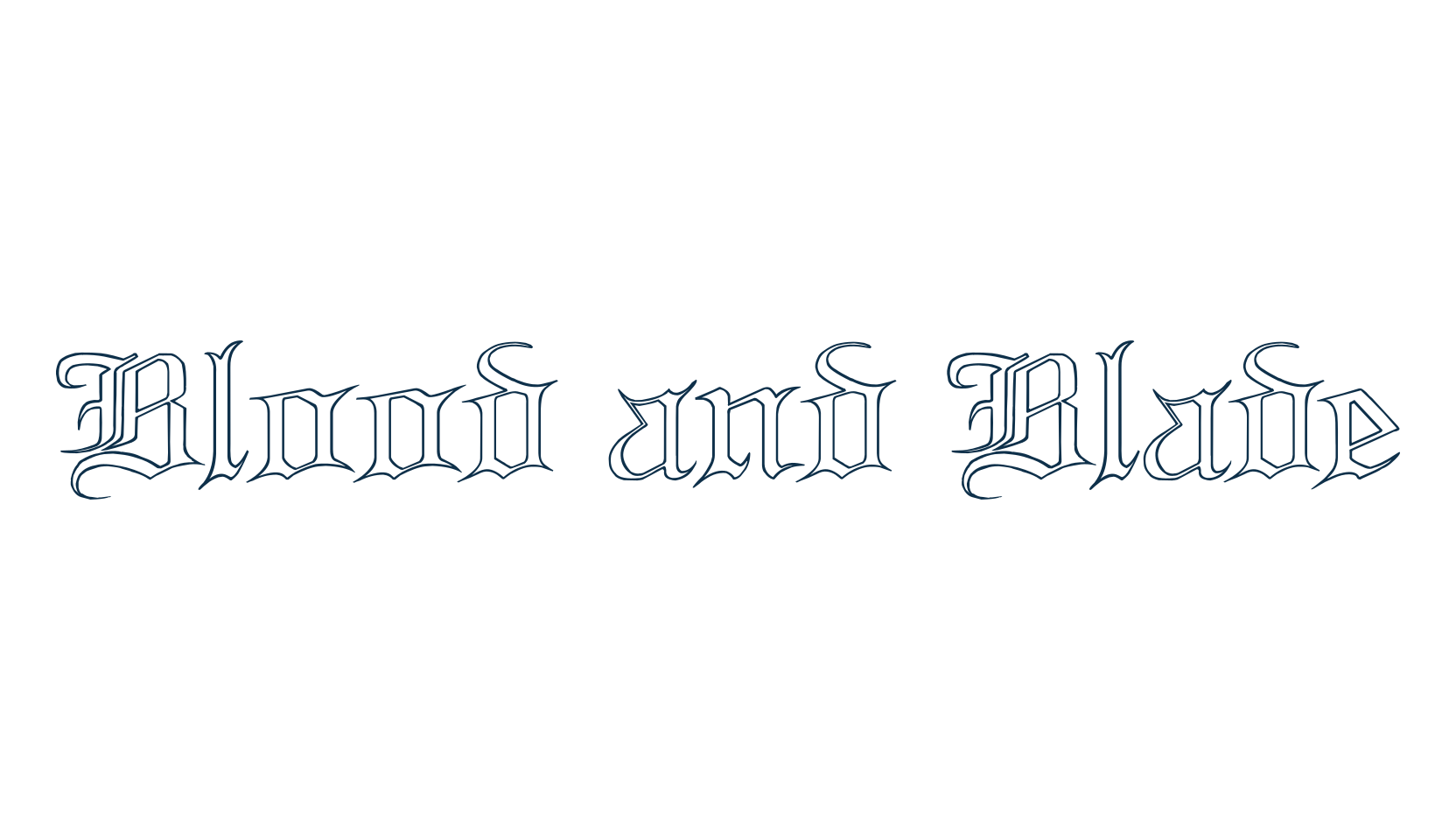 Blood and Blade, medieval font preview