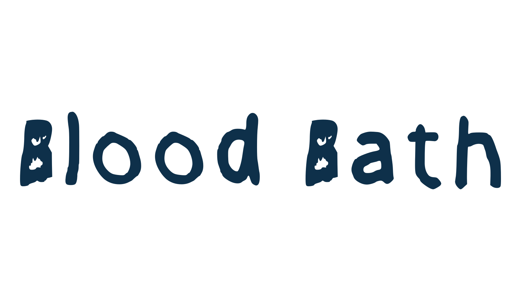 Blood Bath, halloween font preview