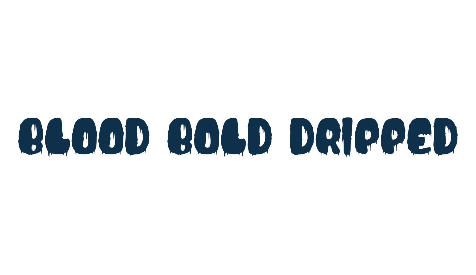 Blood Bold Dripped, fancy decorative font preview