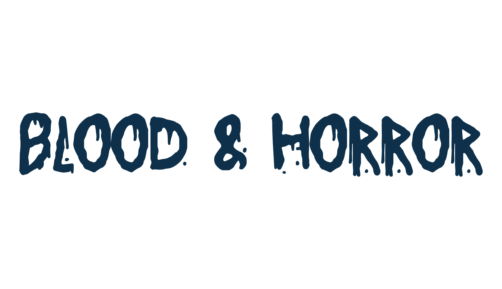 Blood & Horror, halloween font preview