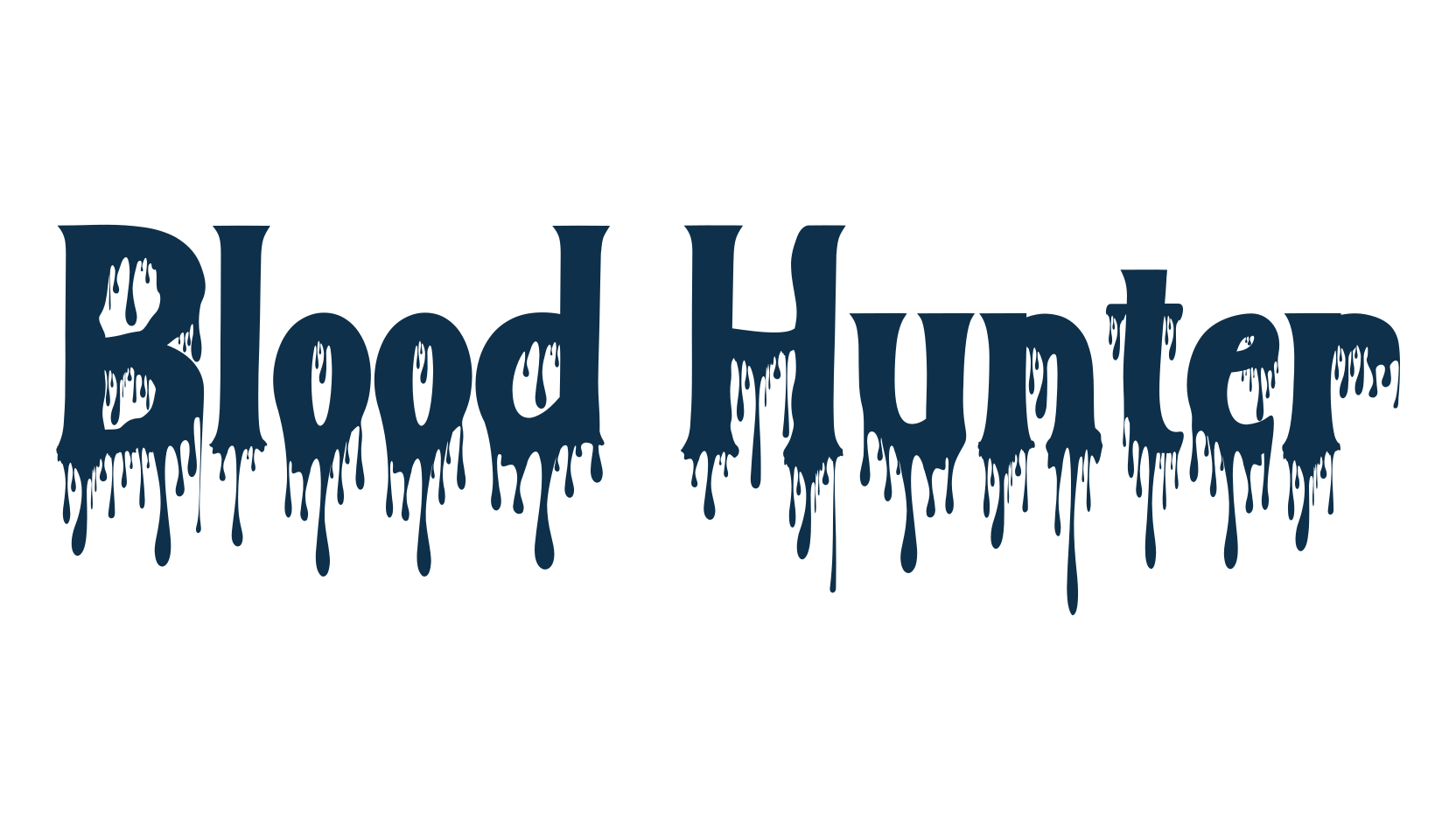 Blood Hunter, halloween font preview