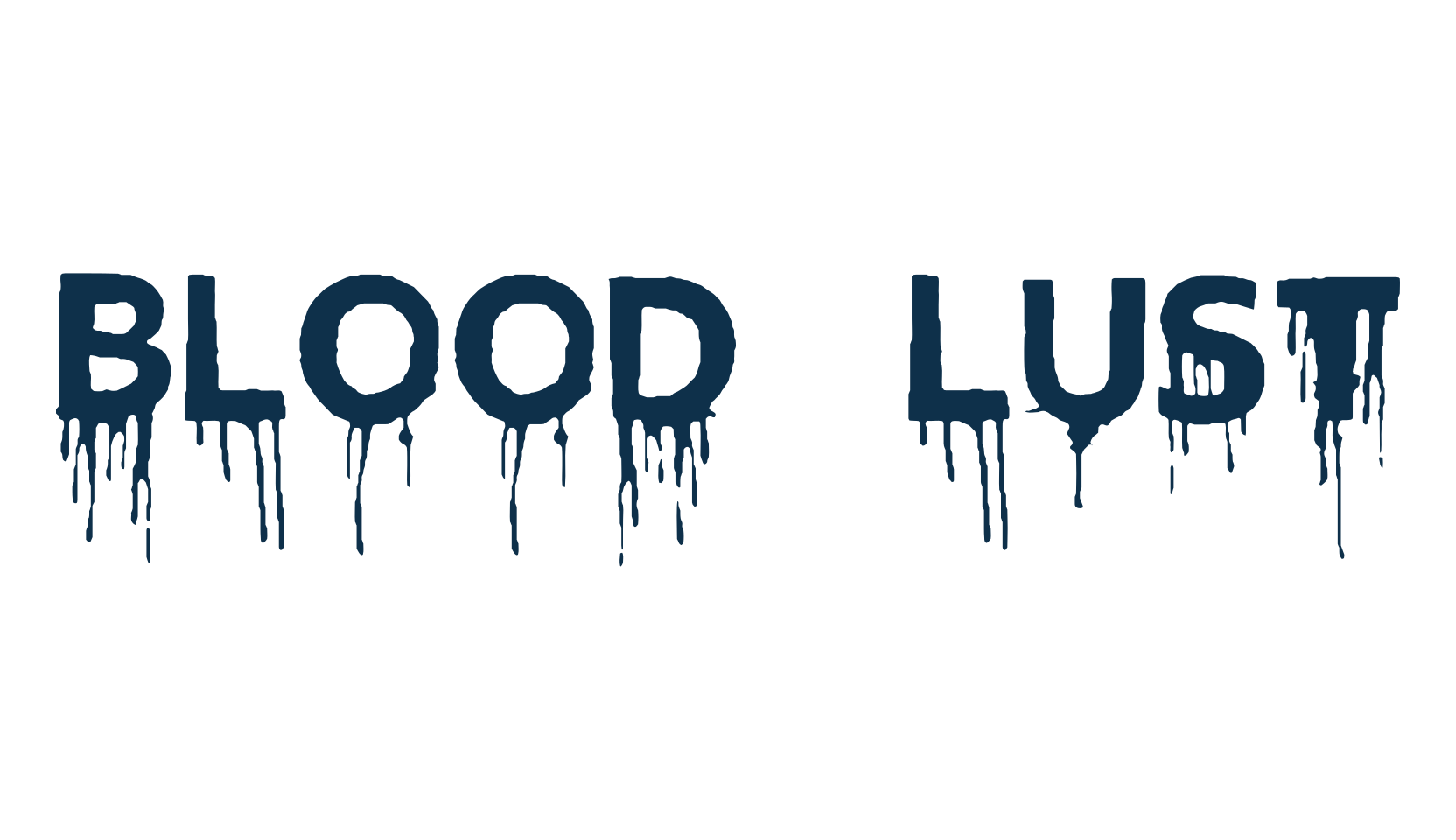Blood Lust, halloween font preview