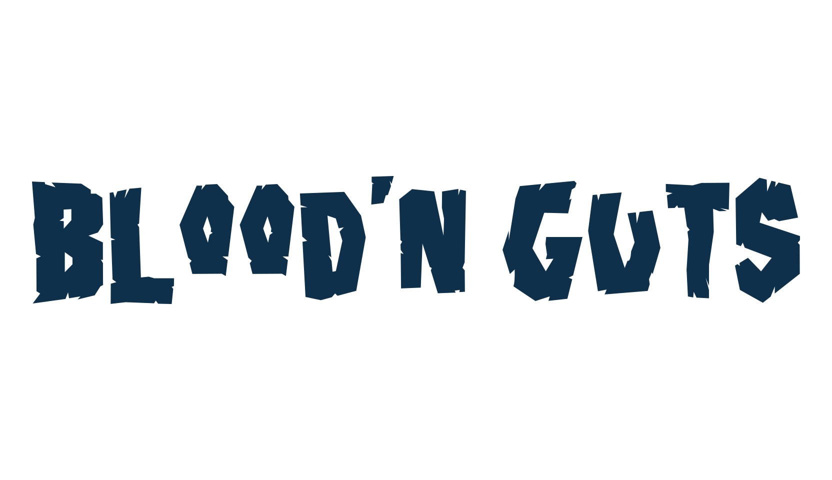 Blood'n Guts, fancy cartoon decorative font preview