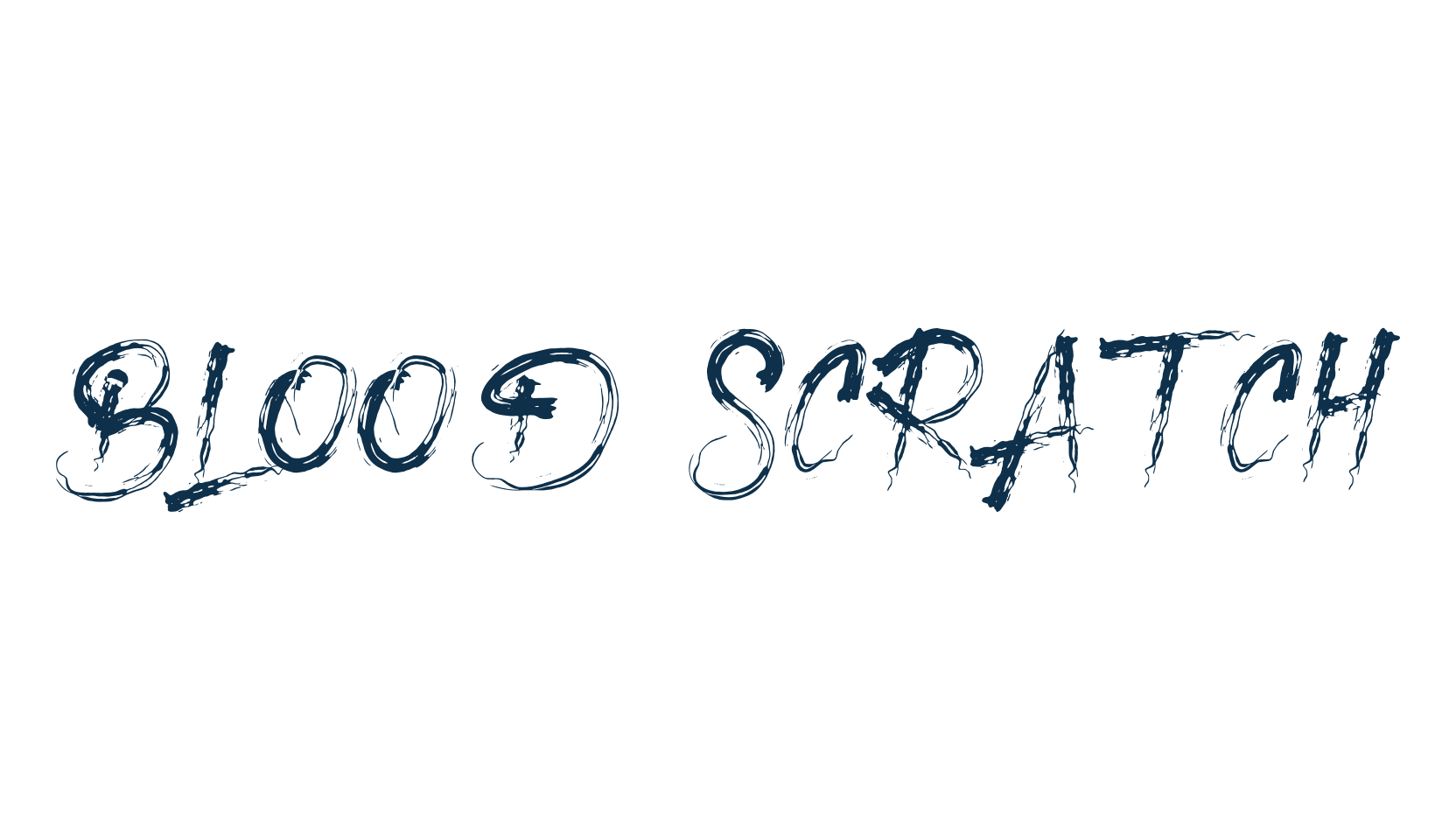 Blood Scratch, fancy decorative font preview