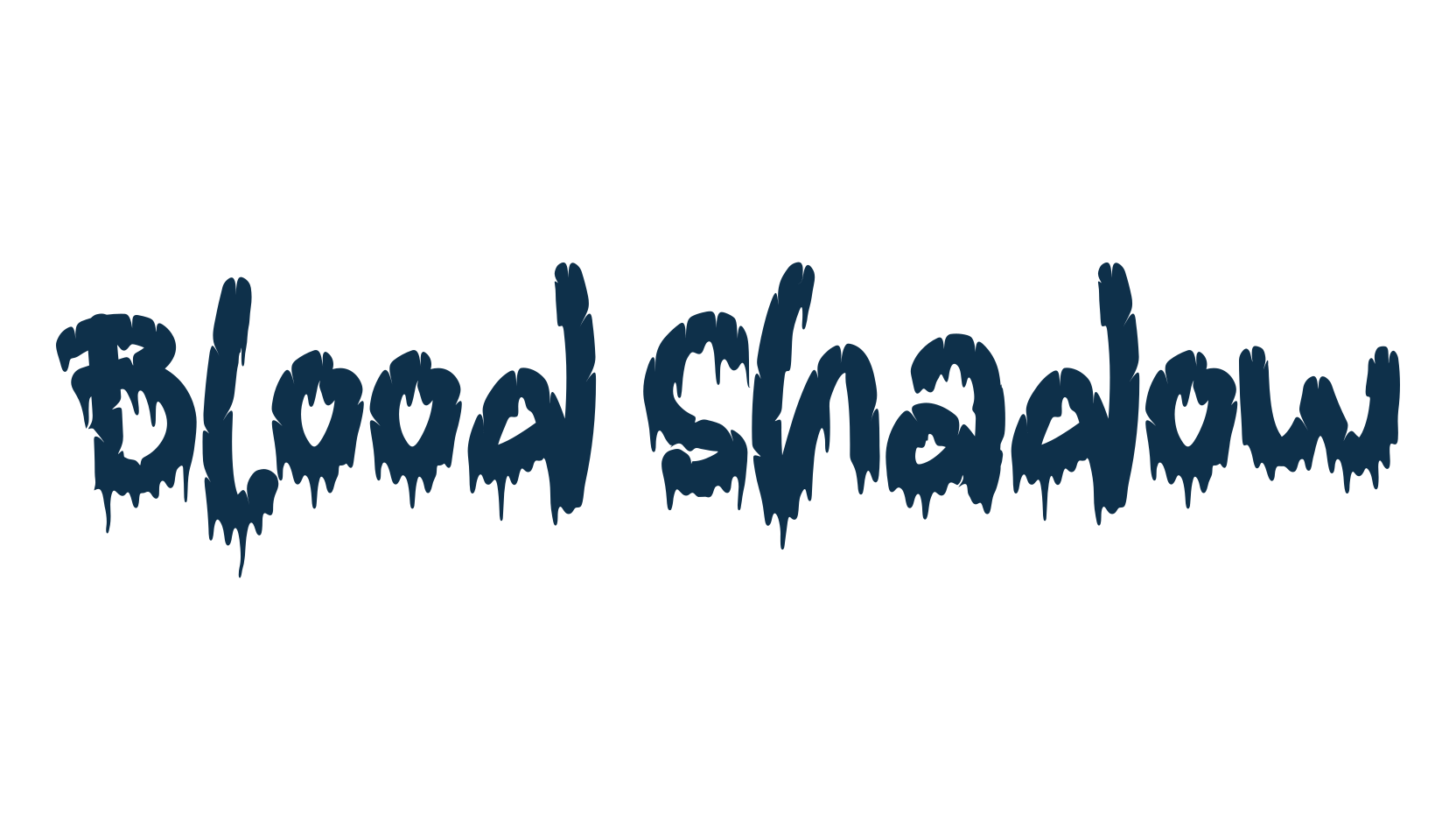 Blood Shadow, halloween font preview